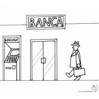 Disegno di Banca  da colorare