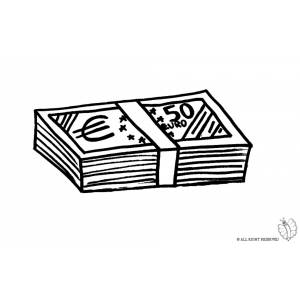 Disegno di Banconote da colorare