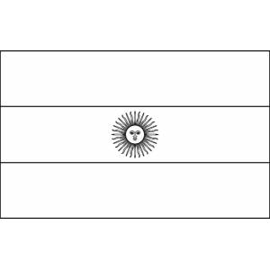 Disegno di Bandiera Argentina da colorare