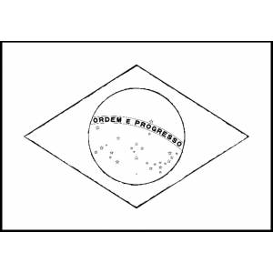 Disegno di Bandiera Brasile da colorare