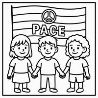 disegno di Bandiera della Pace da colorare