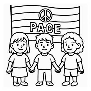 Disegno di Bandiera della Pace da colorare
