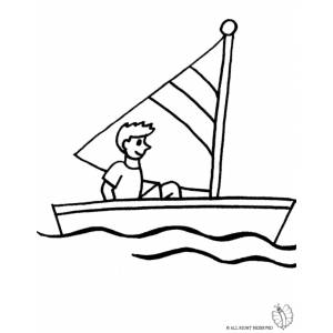 Disegno di Barca a Vela da colorare