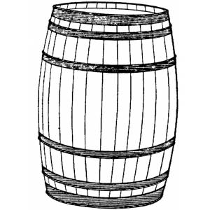 Disegno di Barile di Legno da colorare