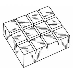 Disegno di Barretta di Cioccolato da colorare