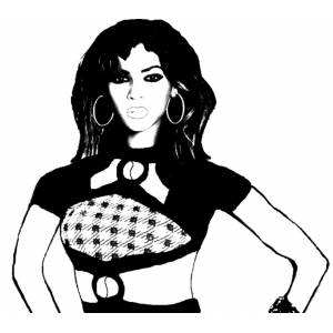 Disegno di Beyoncè Knowles da colorare