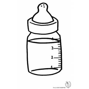Disegno di Biberon con Latte da colorare