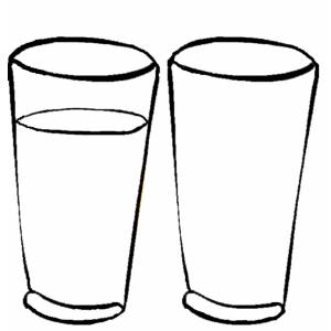 Disegno di Bicchieri da colorare