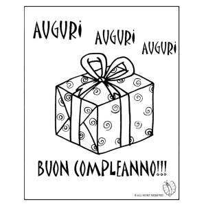 Disegno di Biglietto Buon Compleanno da colorare