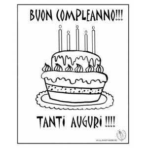 Disegno di Biglietto di Auguri da colorare