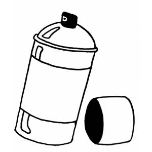 Disegno di Bomboletta Spray da colorare