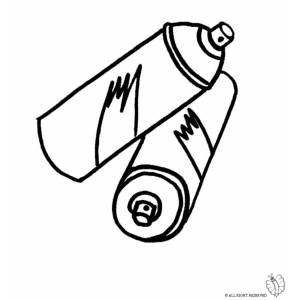 Disegno di Bombolette Spray da colorare