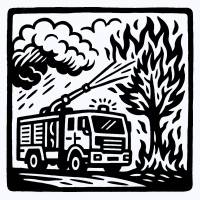 Disegno di Camion dei Vigili del Fuoco da colorare