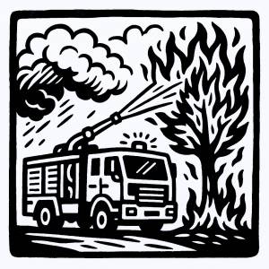 disegno di Camion dei Vigili del Fuoco da colorare