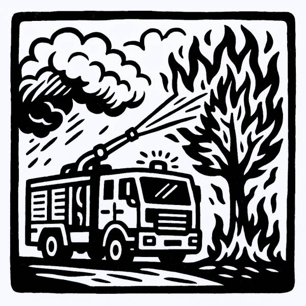Disegno di Camion dei Vigili del Fuoco da colorare