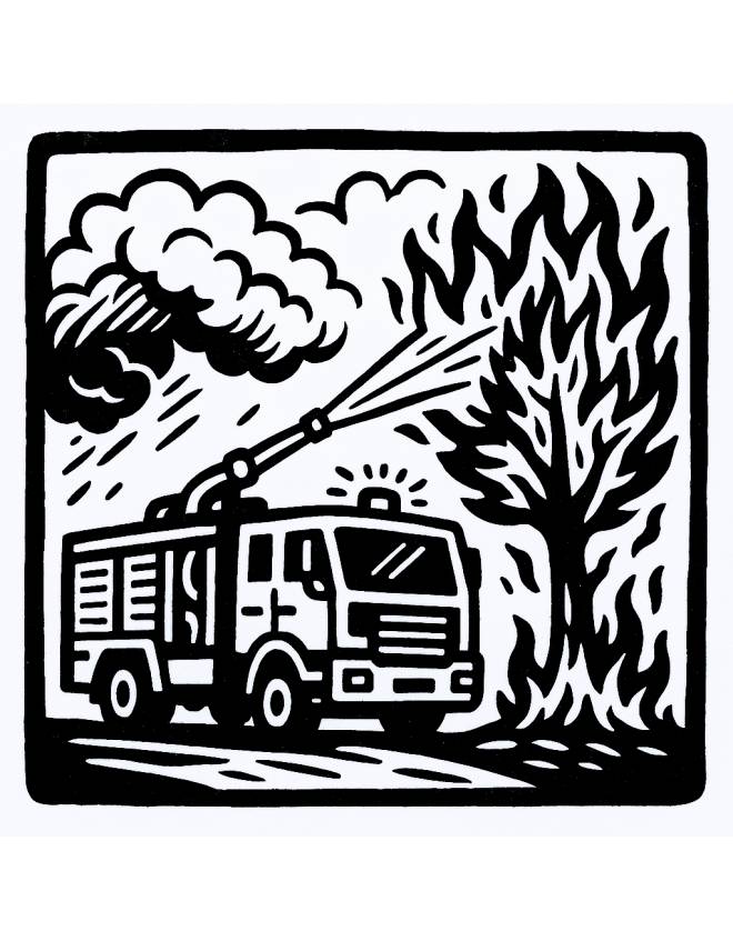 disegno di Camion dei Vigili del Fuoco da colorare