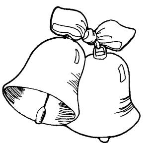 Disegno di Campane con Fiocco da colorare