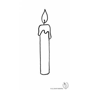 Disegno di Candela Accesa da colorare