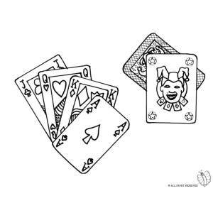 Disegno di Poker da colorare