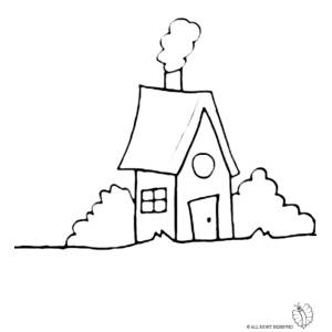 Disegno di Casa nel Bosco da colorare