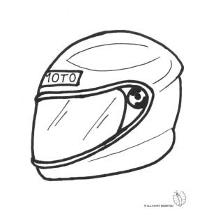 Disegno di Casco per Moto da colorare