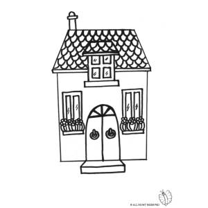 Disegno di Casetta da colorare