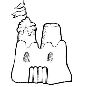 Disegno di Castello di Sabbia da colorare