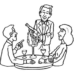 disegno di Cena Romantica da colorare