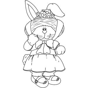 Disegno di Coniglietta da colorare