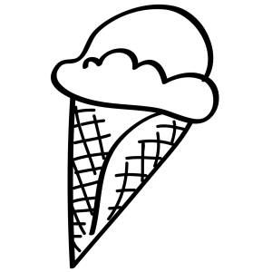 Disegno di Cono Gelato da colorare