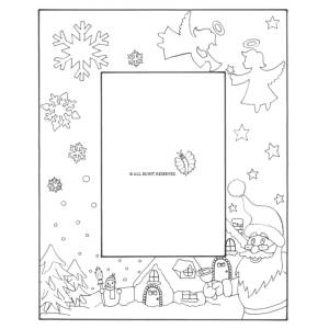 Disegno di Cornice di Natale Verticale da colorare