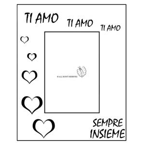 Disegno di Cornice per Innamorati da colorare