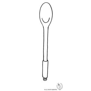 Disegno di Cucchiaio di Legno da colorare
