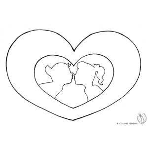 Disegno di Cuore San Valentino da colorare