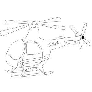 Disegno di Piccolo Elicottero da colorare