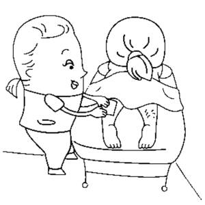 Disegno di Estetista da colorare