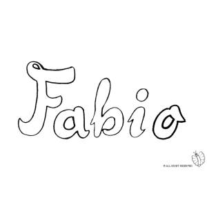 disegno di Fabio da colorare