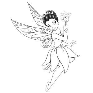 Disegno di La Fatina dei Fiori da colorare