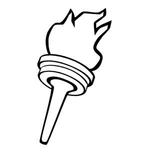 Disegno di Fiaccola Olimpica da colorare