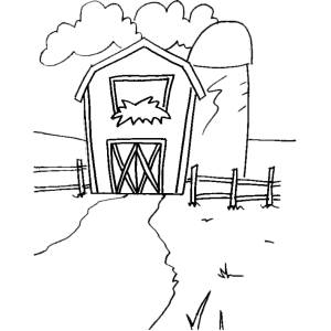 Disegno di Il Fienile da colorare