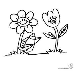 Disegno di Fiori Animati da colorare