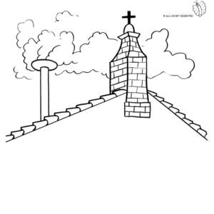 Disegno di Fumata Bianca da colorare