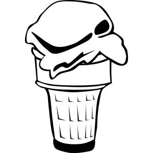 Disegno di Gelato con Cono da colorare