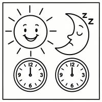 Disegno di Il Giorno e la Notte da colorare