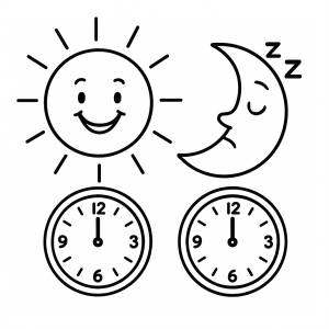 Disegno di Il Giorno e la Notte da colorare