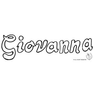 disegno di Giovanna da colorare