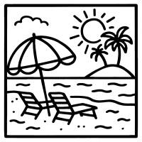 Disegno di Isola Deserta da colorare