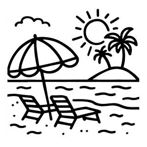 Disegno di Isola Deserta da colorare