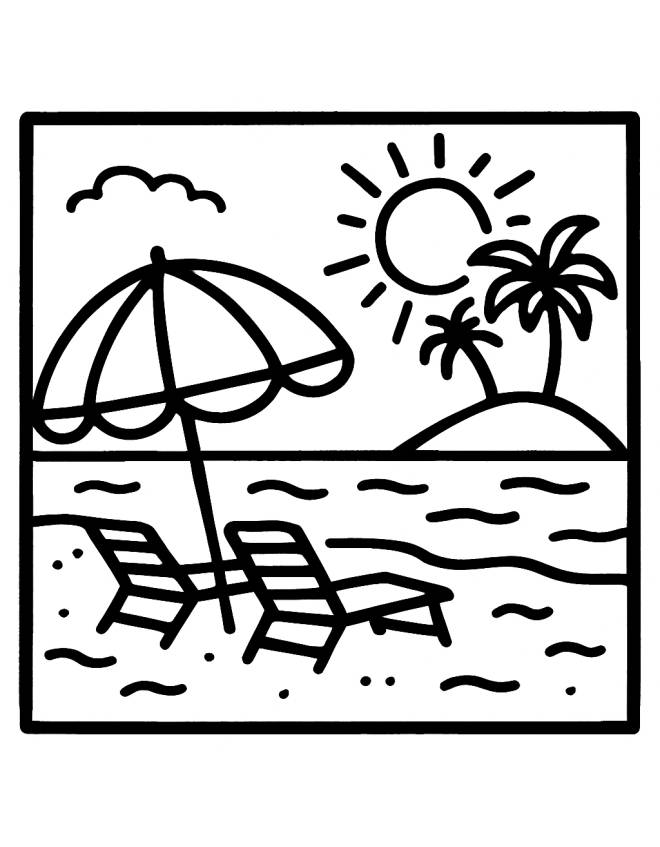 disegno di Isola Deserta da colorare