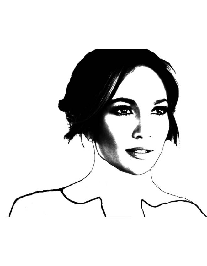 disegno di Jennifer Lopez da colorare